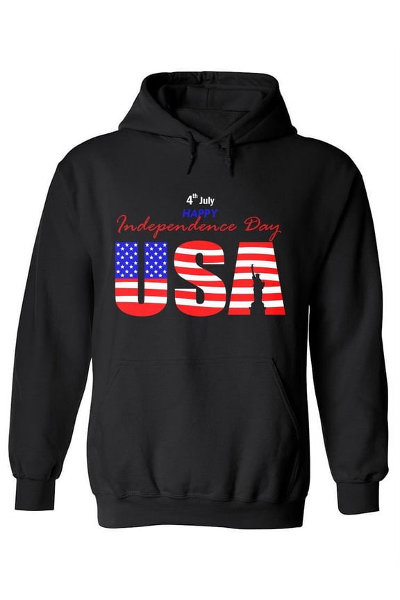 U S A 4Th Of July Hoodie Women -Image by Shutterstock, Female Medium