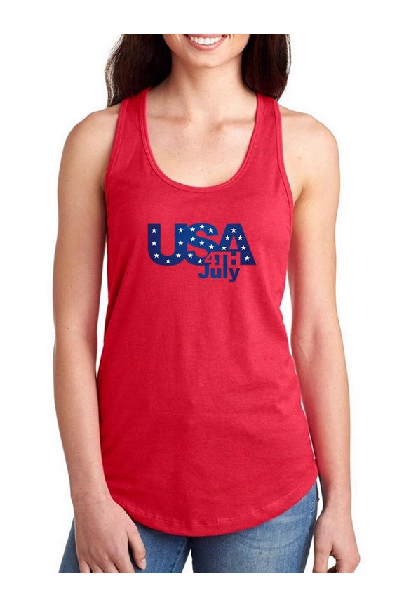 U.S.A. 4Th Of July Racerback Tank Women -Image by Shutterstock, Female Medium