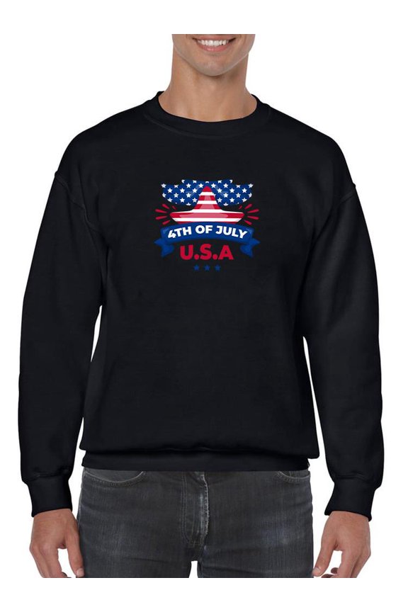 U.S.A 4Th Of July Sweatshirt Men -Image by Shutterstock, Male Small
