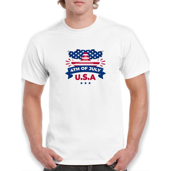 U.S.A 4Th Of July T-Shirt Men -Image by Shutterstock, Male Medium