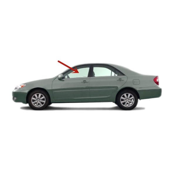 Driver Left Side Front Door Window Door Glass U.S.A Built Style Compatible with Toyota Camry 2002-2006 Models