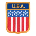 thumbnail image 1 of U.S.A. Flag Hanging Shield Patch, American Flag Patches, 1 of 3