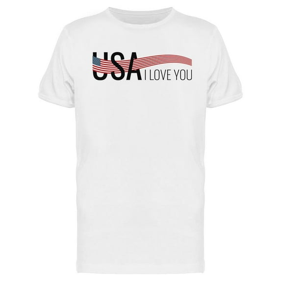 U S A I Love You T-Shirt Men -Image by Shutterstock, Male Large
