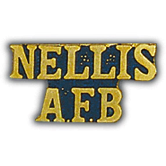 U.S. AIR FORCE, SCRIPT NELLIS AFB - Original Artwork, Expertly Designed PIN - 1"