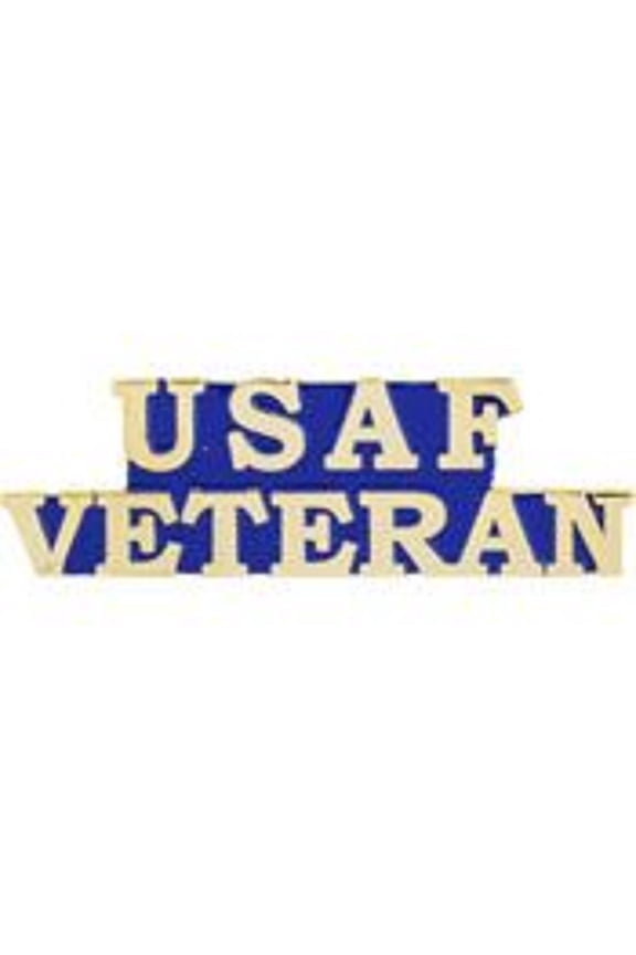 U.S. AIR FORCE, Script USAF VETERAN - Original Artwork, Expertly Designed PIN - 1.5"