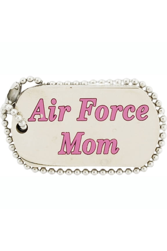 U.S. AIR FORCE, USAF MOM DOG TAG - Original Artwork, Expertly Designed PIN - 1.25"