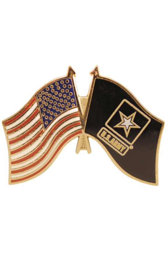 U.S. ARMY, Cross FLAG USA & ARMY Large - Original Artwork, Expertly Designed PIN - 1.25"