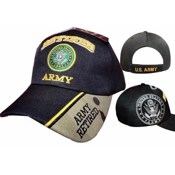 U.S. ARMY RETIRED EMBLEM OCP BLACK DIGITAL CAMO EMBROIDERED HAT CAP (LICENSED)