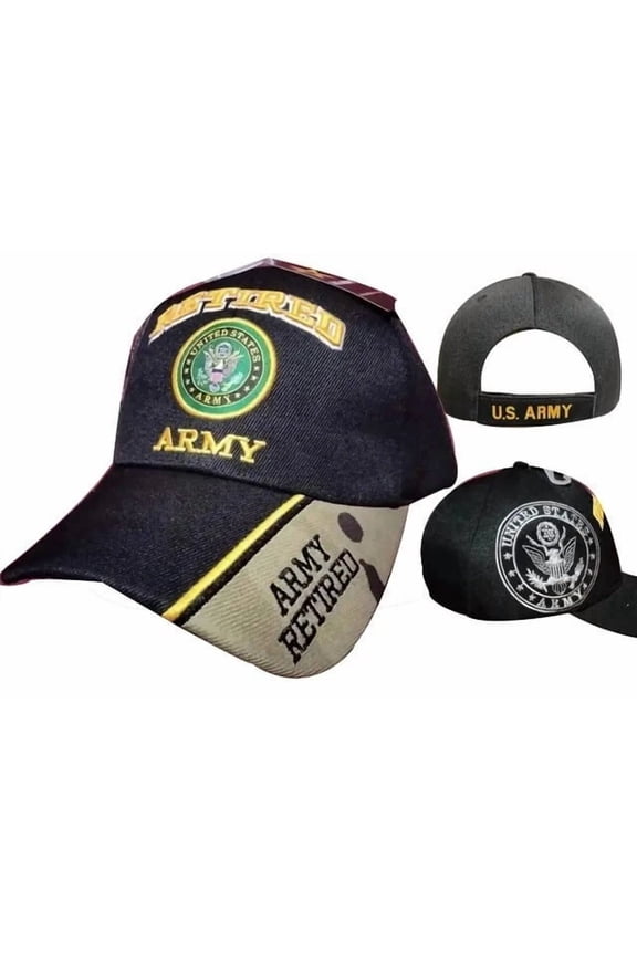 U.S. ARMY RETIRED EMBLEM OCP BLACK DIGITAL CAMO EMBROIDERED HAT CAP (LICENSED)