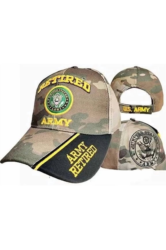 U.S. ARMY RETIRED EMBLEM OCP NEW DIGITAL CAMO EMBROIDERED HAT CAP (LICENSED)