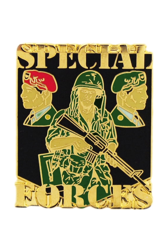 U.S. ARMY, SPECIALIAL FORCES ACTION - Original Artwork, Expertly Designed PIN - 1"