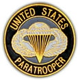 thumbnail image 1 of U.S. ARMY, United States PARATROOPER LOGO - Original Artwork, Expertly Designed PIN - 1", 1 of 1
