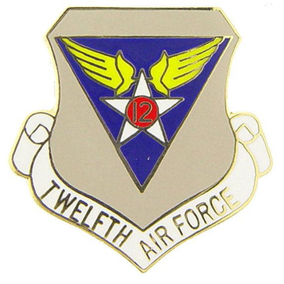 Eagle Emblems P15959 Pin - USAF, 12th, Shield - 1 in.