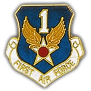 Eagle Emblems P15949 Pin - USAF, 1st, Shield - 1 in.