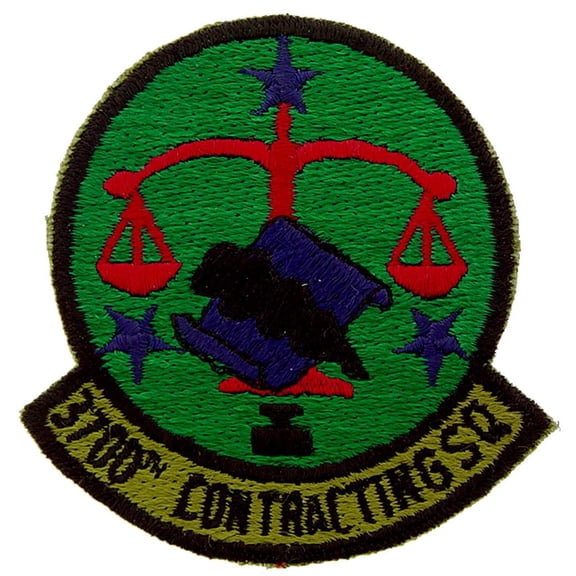 U.S. Air Force 3700th Contracting Squadron Patch Green