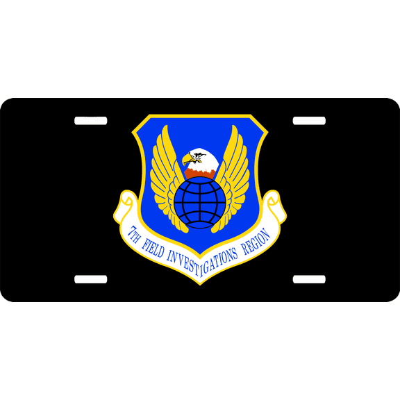 U.S. Air Force 7th Field Investigation Region License Plate