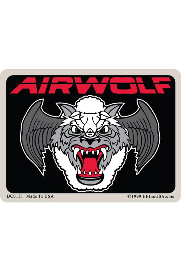 U.S. Air Force Airwolf Sticker 2-3/4"X4"
