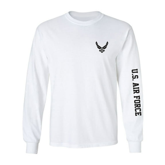U.S. Air Force Black Sleeve Print Adult Long Sleeve T-shirt
