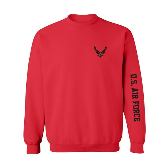 U.S. Air Force Black Sleeve Print Crewneck Sweatshirt