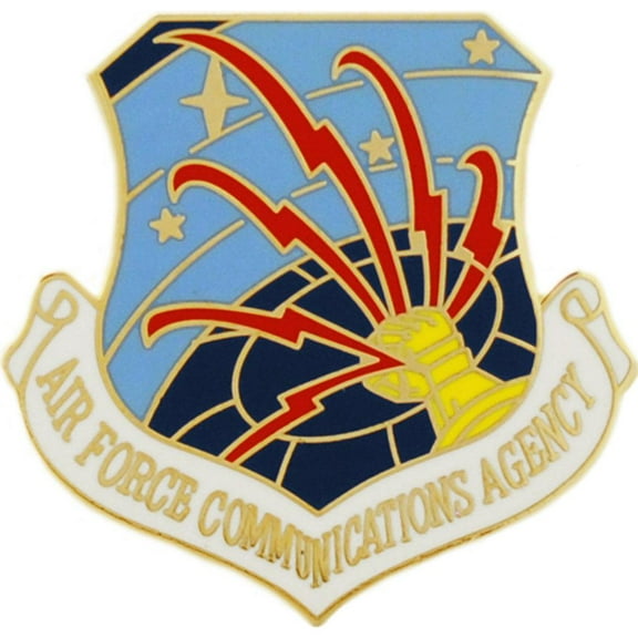 Eagle Emblems P14147 Pin - USAF, Communication Agency - 1.125 in.