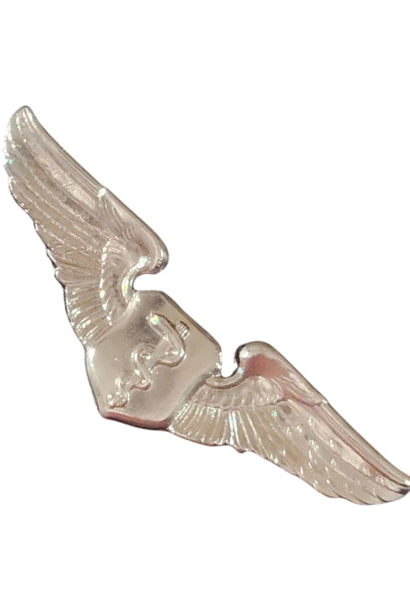 U.S. Air Force Flight Surgeon Wings Pin, Mirror Finish, 3'W x 7/8"H, NIP