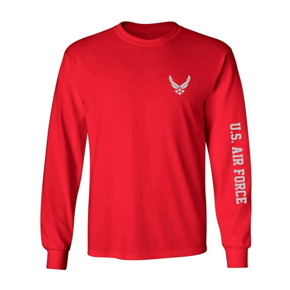 U.S. Air Force Grey Sleeve Print Adult Long Sleeve T-shirt