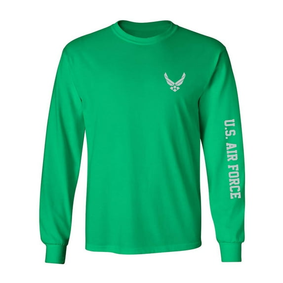 U.S. Air Force Grey Sleeve Print Adult Long Sleeve T-shirt