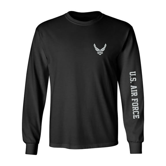 U.S. Air Force Grey Sleeve Print Adult Long Sleeve T-shirt
