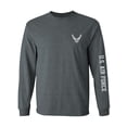 thumbnail image 1 of U.S. Air Force Grey Sleeve Print Adult Long Sleeve T-shirt, 1 of 3