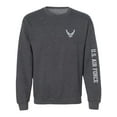 thumbnail image 1 of U.S. Air Force Grey Sleeve Print Crewneck Sweatshirt, 1 of 3