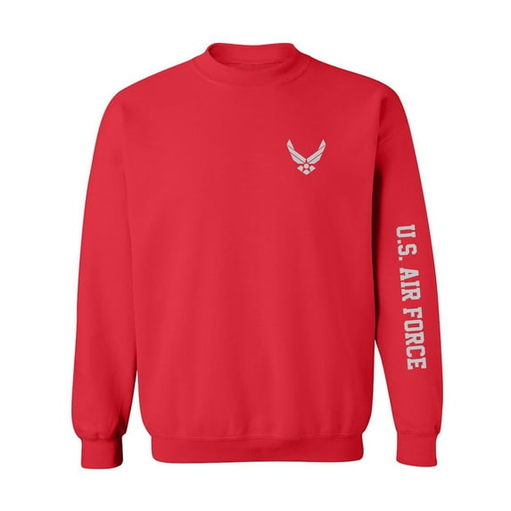 U.S. Air Force Grey Sleeve Print Crewneck Sweatshirt