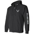 thumbnail image 1 of U.S. Air Force Grey Sleeve Print Full-Zip Hooded Sweatshirt, 1 of 1