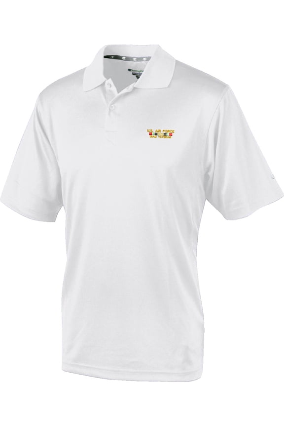 U.S. Air Force Iraq Medium White Moisture Wicking Polo