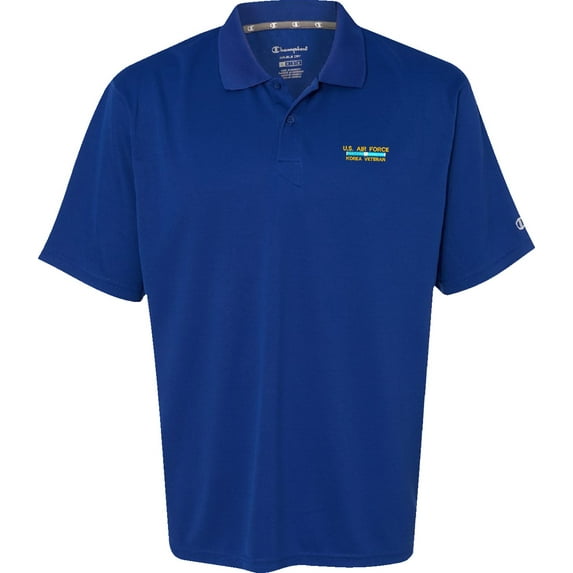 U.S. Air Force Korea Medium Royal Blue Moisture Wicking Polo