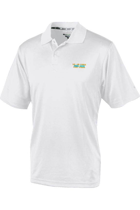 U.S. Air Force Korea Medium White Moisture Wicking Polo