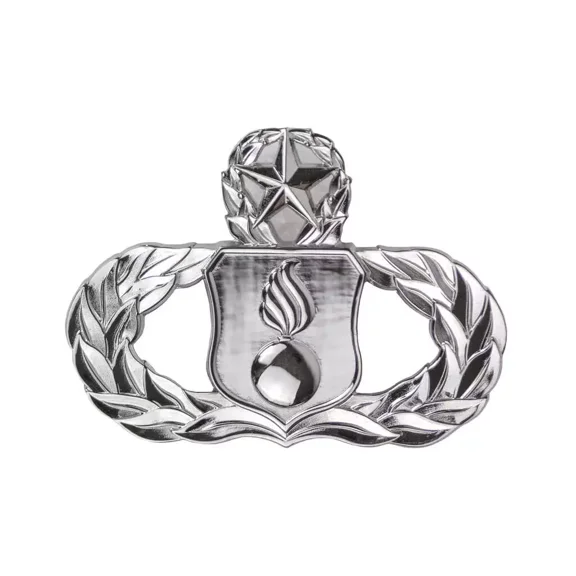 U.S. Air Force Munition Master USAF Genuine Badge Regulation Size Mirror Finish