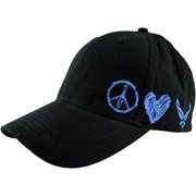 U.S. Air Force / Peace & Love - Ladies Black Baseball Cap