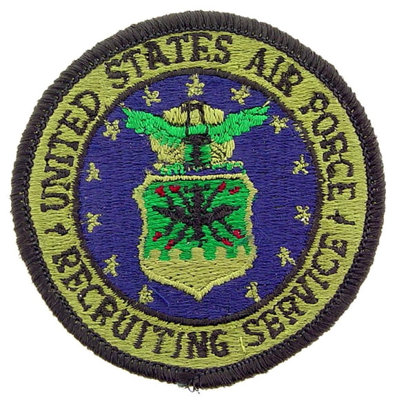 U.S. Air Force Recruiting Service Patch Blue & Green 3"