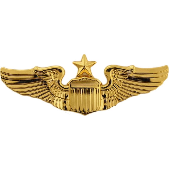 Eagle Emblems P16108 Wing Pin - USAF, Pilot, Senior - Gold - 2.75 in.