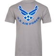 thumbnail image 1 of U.S. Air Force Symbol Officially Licensed Aeroplane Apparel Co. Men's T-Shirt Size: Large, Color: Gravel, 1 of 1