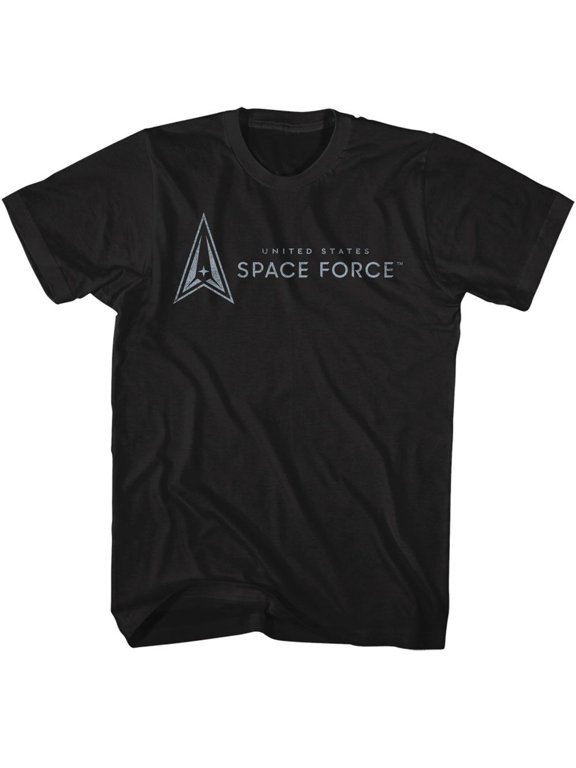 U.S. Air Force U.S. Space Force Logo Black Adult T-Shirt