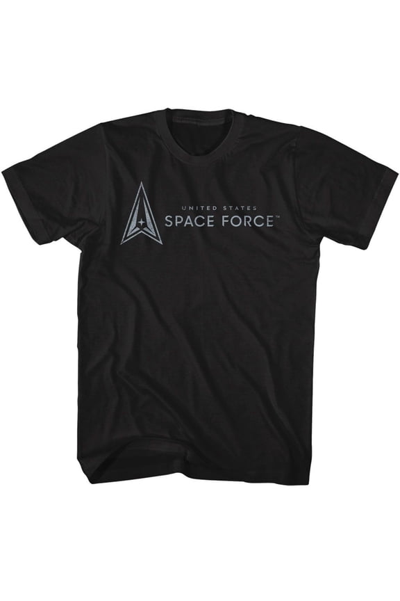 U.S. Air Force U.S. Space Force Logo Black Adult T-Shirt