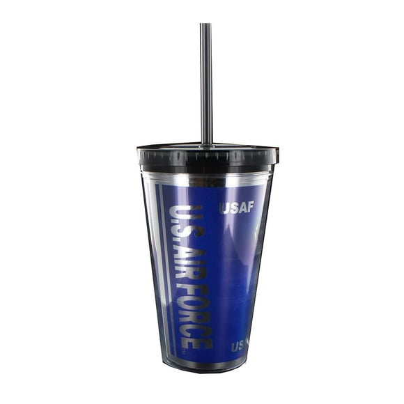 U.S. Air Force "USAF" 16oz Carnival Cup w/ Straw