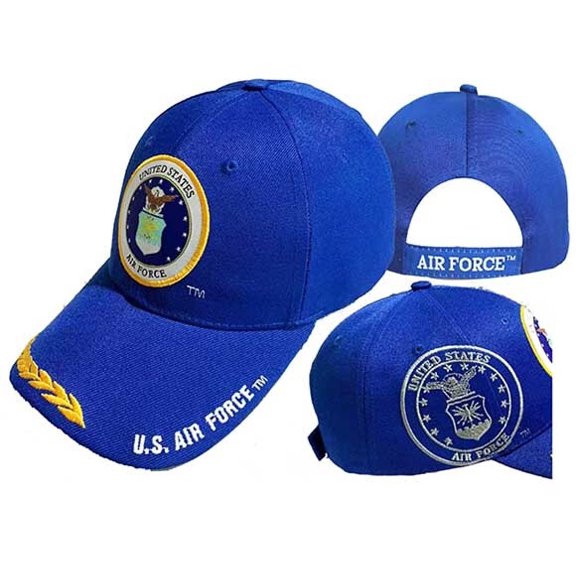 U.S. Air Force USAF Emblem Shadow Royal Blue Embroidered Cap Hat LICENSED X1