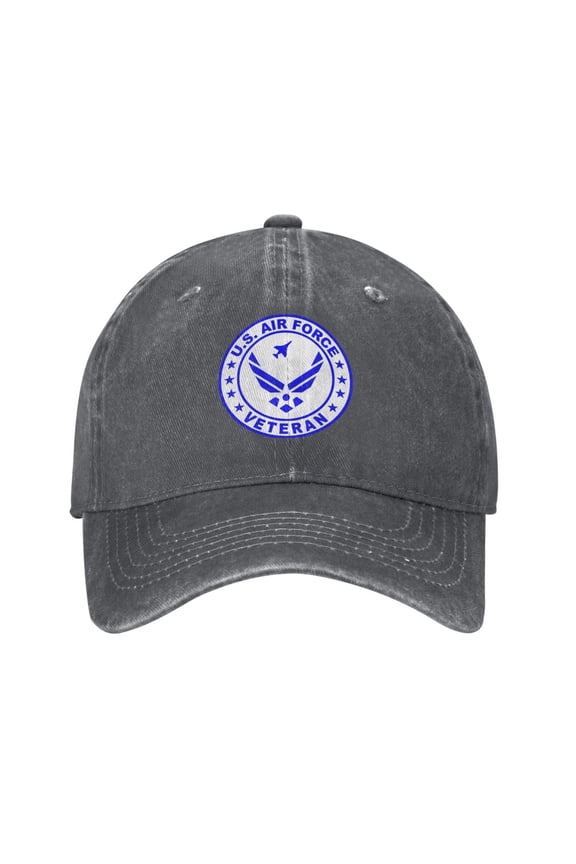 U.S. Air Force Veteran Cowboy Hat Baseball Hat Trucker Hat For Men Women Retro Denim Hats Baseball Cap Dad Hat