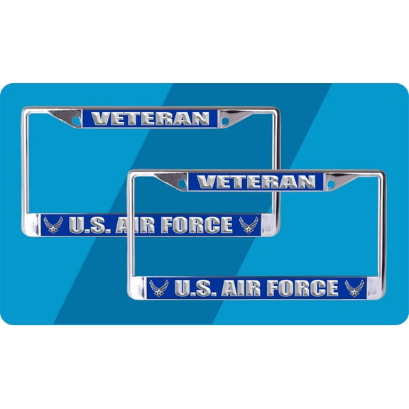 U.S. Air Force Veteran License Plate Frame 2 Pack
