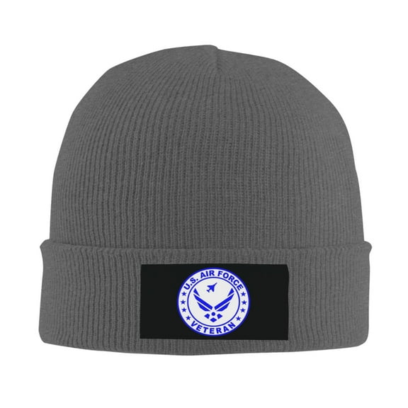 U.S. Air Force Veteran Men Women Knitted Hat Adult Knit Beanie For Fall Winter Knit Hat Cap