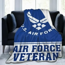 U.S. Air Force Veteran Ultra-Soft Micro Fleece Blanket Cozy Warm Throw Blanket Suitable for Couch Bed Sofa Lightweight Blanket for All Seasons Living Rooms/Bedrooms (60"x50")