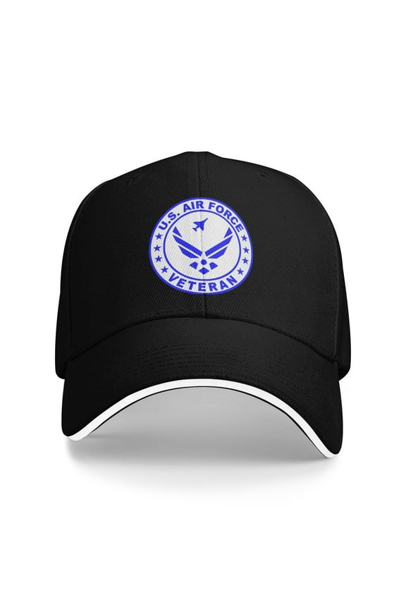 U.S. Air Force Veteran Unisex Adult Baseball Caps Adjustable Casquette Dad Hat Sandwich Cap Outdoors Headwear