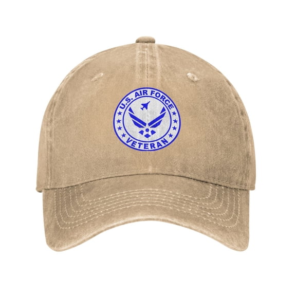 U.S. Air Force Veteran Unisex Adult Washed Denim Cotton Sport Outdoor Baseball Cap Adjustable Cowboy Baseball Hat